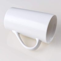 Tasse en céramique simple de haute qualité de 16 oz, tasse blanche unie pour thé au lait, grande tasse à café en céramique