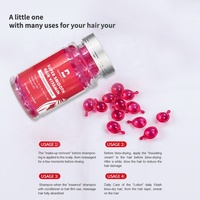PerfectLink Capsules d'huile capillaire biologique avec vitamines pour cheveux abîmés et bouclés - Réparation hydratante et anti-frisottis