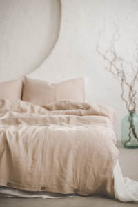 Ensemble de housse de couette en lin beige <span class=keywords><strong>latte</strong></span> personnalisé en gros | 100% lin français | Hôtel et usage domestique | OEM/ODM disponible - Product Image 3