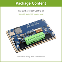 Écran tactile capacitif de 5 pouces, résolution 800 480, carte de développement ESP32 S3, tactile 5 points, 32 bits, double cœur LX7