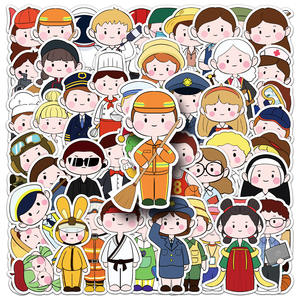 Autocollants en vinyle personnalisés découpés à la main sur le thème de la profession, pour scrapbooking, journal et ordinateur portable, décoration - Product Image 6