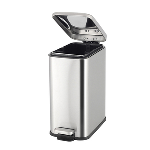 Custom Logo Rubbish Bin Garden Rectangular Garbage Bin Metal Outdoor Trash Bin