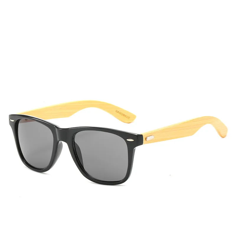 Bambú y madera pie gafas hombres y mujeres gafas de sol de bambú natural gafas de sol al por mayor Amazon protección UV moda