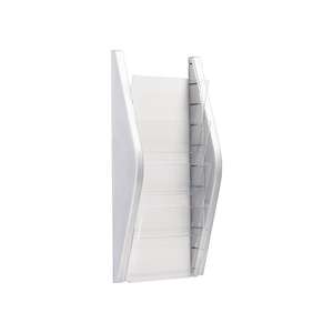 Portafolletos helit H540xW280xD80mm DIN A4 retrato plateado - Product Image 1