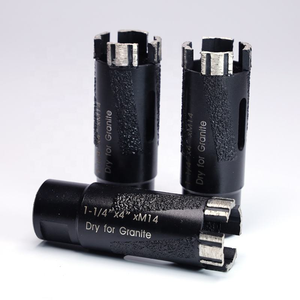 乾式使用ダイヤモンドホールソー ドリルビット 石材・コンクリート・花崗岩・レンガ用 4本ろう付け棒付き - Product Image 4