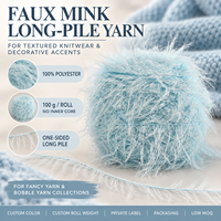Kundenspezifisches Farbiges Langhaar-Kunstfell-Garn 100% Nylon Flauschiger Wimpern-Effekt-Faden für Pullover Private Label OEM