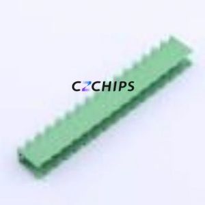 DB2EV-5.0-16P-GN Plug-in Terminal Block Through hole,P=5mm Connector Board-to-Board / Socket - Open 1x16P 5mm Green - Product Image 1