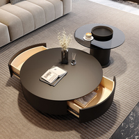Ensemble de tables basses en contreplaqué de style moderne, taille personnalisable, table d'appoint, table de café pour salon