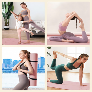 Tapete de Yoga Profesional de TPE para Mujer, 185 cm de Largo, 8 mm de Grosor, Ecológico, Antideslizante, Diseño Ancho para Yoga, Baile y Fitness en Casa - Product Image 6