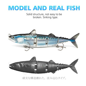 15cm 20g Artificial de água doce Pesca Marítima Atum Hard Tackle Bait Oem Odm Low Mold Fee Multi Articulado Lure - Product Image 2