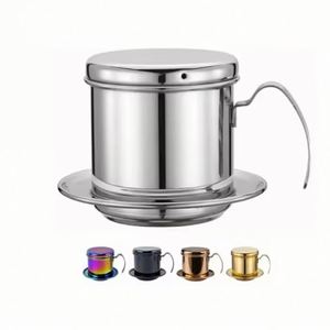 Cafetera de Goteo Tradicional Vietnamita de Una Taza, Reutilizable, de Acero Inoxidable, Filtro de Café Inoxidable - Product Image 1