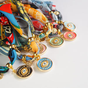 Moda nuevo collar de tela colorido hecho a mano ojo mano encanto gargantilla collar mujeres fiesta regalo vacaciones joyería - Product Image 4