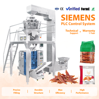 Machines d'emballage verticales multifonctions automatiques à haut rendement pour viande séchée (bœuf, poulet) – Forme, remplissez, scellez verticalement