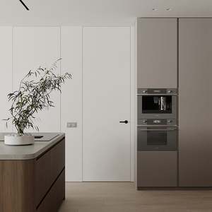 Custom Frameless Invisible <b>Door</b> Solid Wood Construction White Soundproof Hidden Interior <b>Door</b> - Product Image 4