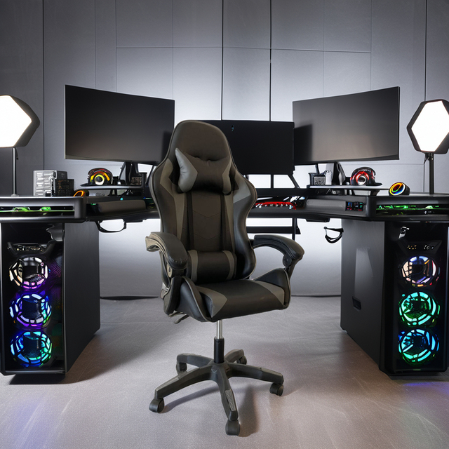 High Quality Customizable 4D Home Ergonomic Gaming Chair PU Synthetic Leather Revolving Reclining Massage Adjustable Swivel Lift