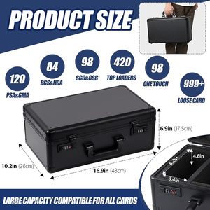 Thẻ phân loại hộp lưu trữ thẻ thể thao hiển thị trường hợp sàn Mang trường hợp Tương thích với 120 + BGS FGS phân loại thể thao giao dịch thẻ - Product Image 3