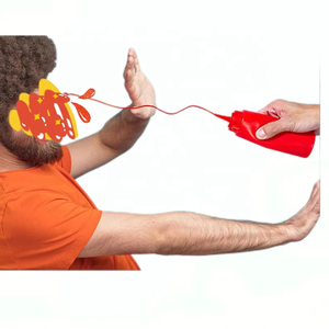Lustige Scherz-Ketchupflaschen aus Kunststoff in Cartoon-Form für Praktische Witze, Tomatensaucen-Imitate für Erwachsene und Kinder, Coole Spielzeuge und Schreckartikel - Product Image 3