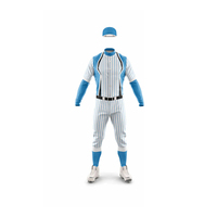 Tenues d'équipe de baseball personnalisées imprimées par transfert thermique, respirantes, à séchage rapide, 100 % polyester, ensemble maillot et pantalon unisexe