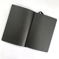 Carnet personnalisé A5 à pages noires, quadrillé, papier épais 160 g/m², journal à points pour stylos gel et marqueurs métalliques, journal d'art