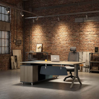 Table de bureau professionnelle moderne de luxe, importée, écologique, résistante à l'eau, finition résistante aux rayures, bordure en PVC de 2 mm
