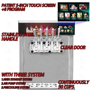 Mvckyi bằng sáng chế 8 chương trình liên tục máy làm kem 3 + 2 Ajustable tràn lạnh uống nước đá Cà Phê Máy làm kem mềm - Product Image 2