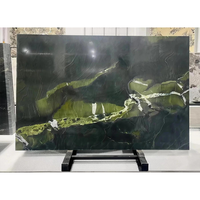 Dalles de marbre vert avocat poli grand format naturel pour comptoirs de cuisine et revêtements de sol – Idéal pour les entrepreneurs en construction