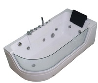 Baignoire d'angle à bulles d'air moderne de luxe pour 2 personnes Qualité Hydro Whirlpool Spa Fonction cascade Trempage économiquement bon marché