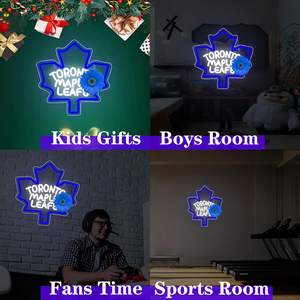 لوحة قيقب ليد لافتة نيون تعمل بمنفذ USB ديكور جداري للفريق الرياضي ديكور جداري لغرفة النوم هدية مثالية لمحبي الهوكي-منظر طبيعي للأولاد - Product Image 5