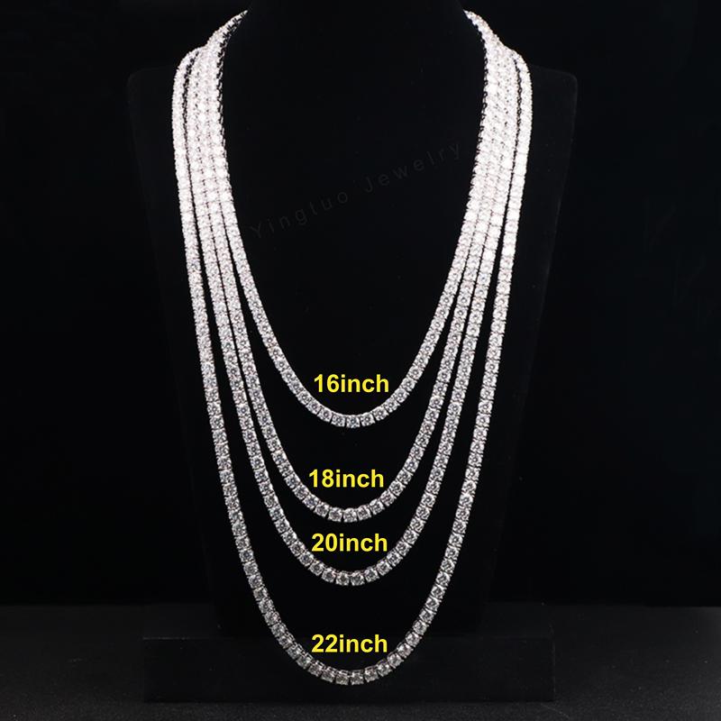 Trendy L Blue Moissanite Necklace Jewelry