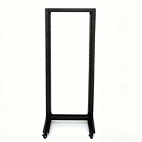 Baie de serveur mobile ouverte à double colonne 19 pouces 24U 550*1200*120MM en acier laminé à froid SPCC, profondeur 120 mm