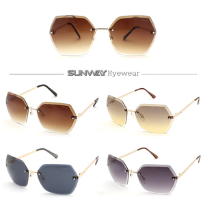 2025 New Designer Irregular Frames Rimless Sunglasses for Women Men Custom Logo Uv400 Luxury Metal Sun Glasses Unisex Shades - Product Image 2