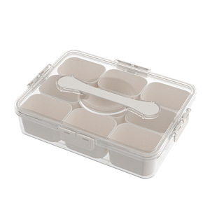 Spice Storage Box Compartmentalized Seasoning Container With Lid For Kitchen Use L Size Four Part Grid Nine Part Grid - Product Image 3