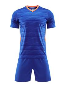 Nuevo diseño personalizado de alto rendimiento 100% poliéster fútbol Jersey sudor absorbente sublimación impresión fútbol Jersey traje - Product Image 4