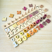 Boulier numérique 3D blocs de construction apprentissage des nombres multifonctionnel éducation précoce Montessori jouets mathématiques en bois boulier