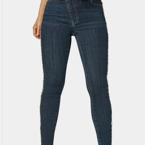Jeans Ajustados de Cintura Alta con Pedrería para Mujer, Pantalones de Mezclilla Elásticos y Transpirables, Estilo Casual, Nuevos, OEM - Product Image 2