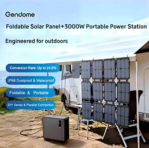 Gendome Foldable 200W Portable Solar +3000W 3072Wh Stackable Power Station Monocrystalline Silicon Outdoor Gendome - Product Image 3