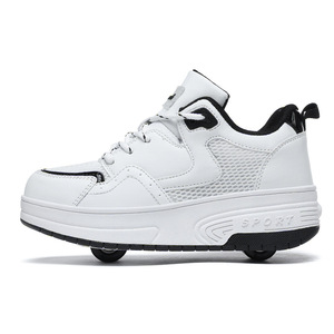 Chaussures de skate pour enfants avec roues, semelle extérieure en TPU, semelle intermédiaire en EVA, doublure en mesh pour garçons, filles, étudiants, sport en plein air - Product Image 4