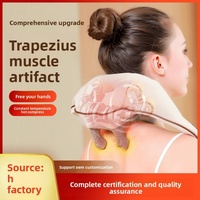Masajeador de Cuello y Hombros Royall New Trapezius, Masaje Automático de Vértebras Cervicales, Calentamiento, Temporizador de 10 Minutos, Fisioterapia Infrarroja