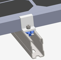 Pince MID et pince d'extrémité pour panneau solaire en aluminium de haute qualité pour système de montage solaire PV sur toit plat ou au sol