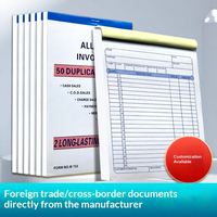 Carnet de factures autocopiantes personnalisé 5,5x8,5 pouces, 2 feuillets, 50 jeux, formulaires de commande duplicata