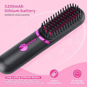 مشط شعر صغير للتدفئة قابل لإعادة الشحن PRITECH مشط شعر محمول صغير للنساء - Product Image 3