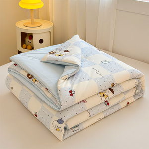 Couverture d'été simple imprimée double face, lavable, en fibre <span class=keywords><strong>de</strong></span> soja, rafraîchissante, pour climatiseur, idéale pour hôtels et usage domestique - Product Image 1