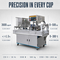 Machine de scellage automatique en acier inoxydable pour gobelets, remplisseuse de liquides et thermoscelleuse pour ligne de production de yaourt, tofu, riz et aliments