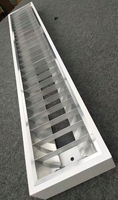 Persiennes suspendues en aluminium pour salle de classe, grille, éclairage propre avec double T5 T8 lumières intégrées LED, lumière d'école