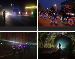 Đèn LED cảnh báo đeo vai màu đỏ xanh có thể sạc lại Đèn LED đeo vai đa chức năng có thể sạc lại - Product Image 6