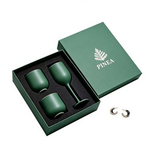Boîte cadeau de luxe en carton rigide à deux pièces <span class=keywords><strong>avec</strong></span> logo <span class=keywords><strong>personnalisé</strong></span>, couvercle et base, <span class=keywords><strong>avec</strong></span> insert en EVA pour coffret à vin en <span class=keywords><strong>verre</strong></span>, emballage de bouteille d'alcool - Product Image 3