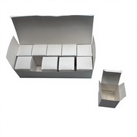 Boîtes en carton ivoire recyclables personnalisables (taille et couleur), lot de 12, avec dorure à chaud, pelliculage brillant/mat et gaufrage