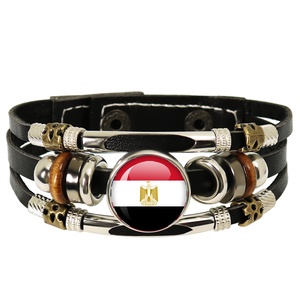 Pulsera de Cuero Tejida a Mano con Bandera Nacional de 48 Países (China, Reino Unido, EE. UU.) para Fanáticos, Ideal para Viajes, 2026 - Product Image 3