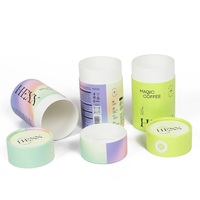 Nouvelle conception d'emballage en tube de papier kraft biodégradable et écologique pour aliments, chocolat et biscuits, style boîte à deux compartiments