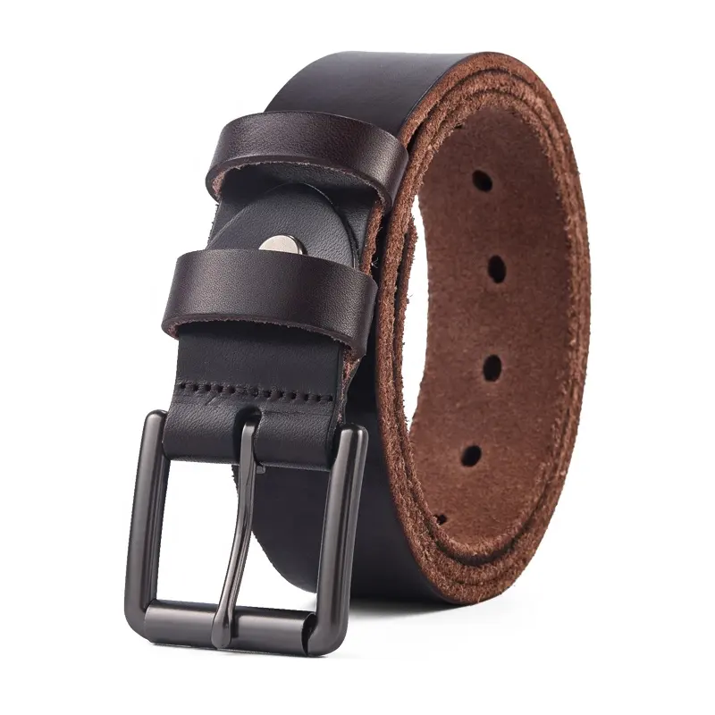 Brand custom Genuine Leather belt man's belts cow hide can print logo ratchet belt factory